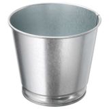 Galvanizli Gümüş Renk Saksı Bitki Çiçek Saksısı 9 cm MeridyenDukkan Çelik