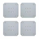 Galvanizli Mobilya Ayak Tablası 4 Adet 68X68 Mm Metal Masa Sehpa Ayağı Montaj Bağlantı Aparatı