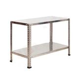 GalvanizRaf 2 Katlı Galvaniz Çelik Raf Arşiv Rafı Depo Rafı Kiler Rafı 43x75x100