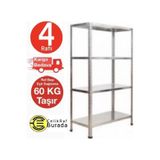 GalvanizRaf 4 Katlı Galvaniz Çelik Arşiv Depo Kiler Rafı