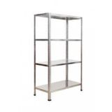 GalvanizRaf 4 Katlı Galvaniz Çelik Raf Arşiv Rafı Depo Rafı Kiler Rafı 43x60x100