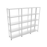 Galvanizraf 5 Katlı 3 Lü Bitişik Galvaniz Arşiv Depo Rafı 43X225 Galvaniz