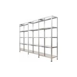 Galvanizraf 5 Katlı 3 Lü Bitişik Galvaniz Çelik Raf Arşiv Depo Kiler Rafı 31X93X200