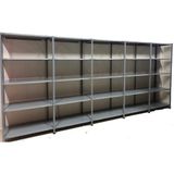 Galvanizraf 5 Katlı 5 Li Bitişik Galvaniz Çelik Raf Arşiv Depo Kiler Rafı 31X93X200