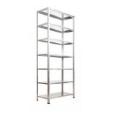 GalvanizRaf 7 Katlı Galvaniz Çelik Raf Arşiv Rafı Depo Rafı Kiler Rafı 31x60x200