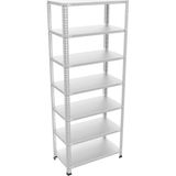Galvanizraf 7 Katlı Galvaniz Çelik Raf Arşiv Rafı Depo Rafı Kiler Rafı 43X60X250