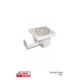 Gama 10X10 Kare Yer Süzgeci Yandan Çıkışlı 50'Lik Gider