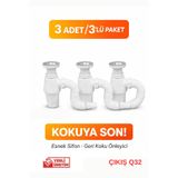 Gama Esnek Lavabo Sifonu 3’lü Paket – Q32 Çıkış – Yerli Üretim