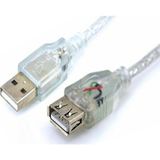 Gaman 1.5 Metre Şeffaf USB Kablo Uzatma / Dişi USB - Erkek USB - 1,5 metre