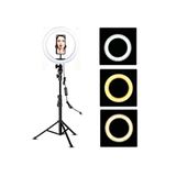 gaman 10 Inç Ring Light 5500k Youtuber Led Işıklı 2.1 Metre Tripod Selfie Makyaj Işığı Sarı - Günışığı - Beyaz