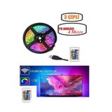 gaman 16 Renk Kumandalı Tv Arkası Ambiyans Ledi Rgb Usb Led Şerit Aydınlatma 4 Metre