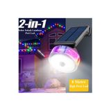 gaman 2in1 Güneş Enerjili 38 Ledli Solar Sokak Lambası + Solar 8 metre RGB Peri led Hareket Sensörlü