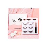 gaman 6 ADET Takma kirpik seti 3 farklı Çift - Mıknatıslı Likit Eyeliner Yapıştırıcı