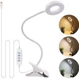 Gaman 9 Mod Çok Fonksiyonlu Akrobat Masa Lambası Şiddeti Ayarlanabilir 3 LED Işık USB Girişli ( Beyaz Kasa)