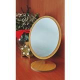 gaman AYN-9 Yeni Nesil Masaüstü Ahşap Ayna - Ahşap Makyaj Aynası Oval Şık Tasarımlı Make up Mirror