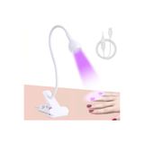 gaman BEYAZ 3W UV LED Tırnak Kurutucu Ultraviyole Esnek Klipsli Masa USB Jel Kurutma Klipsli Masa Lambası