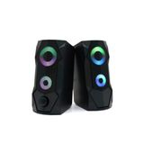 gaman Bilgisayar Hoparlörü Rgb Led Işıklı Gaming 3.5mm Jack Usb Speaker 1+1 Ses Sistemi 5w2rms Sp-v915