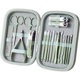 Gaman Gaman-7 Profesyonel 18'li Manikür&pedikür Yüz Bakım Seti & Manicure Set & Su Yeşili Renk