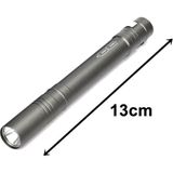 Gaman GP-206 LED El Feneri Doktor Muayene Kalem Fener 13 cm Dayanıklı Metal Gövde Özel Tasarım 1ADET - Gri
