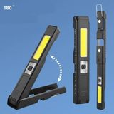 Gaman GP-299 Şarjlı Taşınabilir Cob LED Çalışma Lambası Mıknatıslı Katlanabilir 180° Döner USB Type-C El Feneri Cetvelli