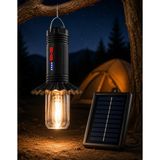 Gaman GS-500 Solar Güneş Enerjili Kamp Lambası Taşınabilir LED Şarjlı Outdoor Fener 10 Watt 3 Mod Nostaljik Kamp Lamba