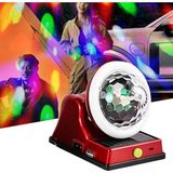 Gaman Güneş Enerjili Disko Işığı Renkli Top 360° Dönebilen Hareketli Başlık Iç-Dış Mekan Uyumlu Rgb + Beyaz Dekoratif Aydınlatma - Kırmızı
