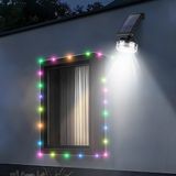 Gaman Güneş Enerjili Renkli Dış Mekan Duvar Lambası - Su Geçirmez, Ayarlanabilir, Dekoratif Işık