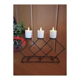 Gaman Güneş Enerjili Üçlü Dekoratif Mum + Mumluk