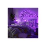Gaman İç Mekan Kullanım İçin Bükülebilir Dekoratif Mor Led Işıklı Sarmaşık Duvar Lambası 36Led/8 Mod