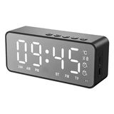 Gaman K12-11 Alarmlı Termometreli Dijital Masa Saati FM Radyo Siyah Bluetooth Hoparlör