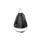 Gaman Kamp Feneri Kablosuz Taşınabilir Asılabilir Bluetooth Hoparlör Şarjlı LED Aydınlatmalı Portatif USB Fm Sd Kart Kamp Lambası - Siyah