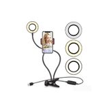 gaman Kıskaçlı Masa Kenarı Led Ring Lıght Influencer Youtuber Tiktok Telefon Tutucu Makyaj Işığı