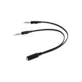 gaman Kulaklık Mikrofon 3.5mm Çevirici Ayırıcı Switch Splitter - Kablo - Tek Girişi Çifte Çevirir