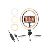 Gaman Masa Ayaklı 10 Inç LED Ring Lıght Influencer Youtuber Tiktok Telefon Tutucu Makyaj Işığı