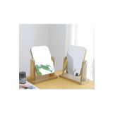 gaman Masaüstü Standlı Makyaj Aynası 18x13cm Masaüstü Ayna Ahşap Tasarım Ayna