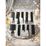 Gaman Mükemmel Saç Tarağı Seti 10'lu - Kuaför Tipi Kesim, Fön, Şekillendirme ve Ayırma Için Tam Set