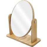Gaman Oval Ahşap Masa Makyaj Aynası 18 cm Ayarlanabilir Renkli Kullanım Alanı İçin Şık Tasarım