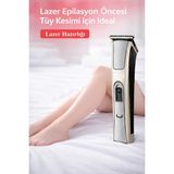 Gaman RD-128 Lazer Epilasyon Öncesi Tüy Kısaltma Makinesi Ense ve Kaş Kısaltma Aleti 0.1mm