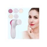 gaman Tüm Cilt Tipleri İçin 5 Farklı Başlıklı Pilli El ve Yüz Temizleme Güzellik Peeling Bakım Masaj Aleti Pembe