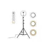 gaman Youtuber Tiktok Çekim Işıklı Makyaj Işığı Ring Light 10 inç Extra Büyük Boy Led 3 Renk 30 Mod 210 cm