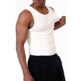 Gamaro Erkek Halter Yaka Penye Kaşkorse Fitted Kalıp Sporcu Likralı Atlet - Ekru