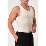 Gamaro Erkek Halter Yaka Penye Kaşkorse Fitted Kalıp Sporcu Likralı Atlet - XL - Kemik