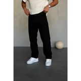 Gambocci Erkek Baggy Geniş Kalıp Uzun Geniş Yüksek Bel Kot Pantolon