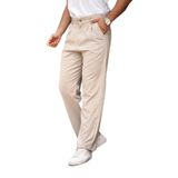 Gambocci Erkek Baggy Pileli Bol Kalıp Kumaş Pantolon krem L