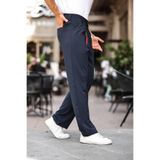 Gambocci Erkek Baggy Pileli Bol Kalıp Kumaş Pantolon lacivert L
