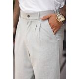 Gambocci Erkek Baggy Pileli Bol Kalıp Kumaş Pantolon