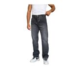 Gambocci Erkek Cep Yırtık Detaylı Normal Bel Uzun Paça Baggy Denim Kot Pantolon Gri 32