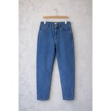 Gambocci Erkek Normal Bel Bilek Boy Kısa Paça Boyfriend Kot Jeans Pantolon - Mavi - 32
