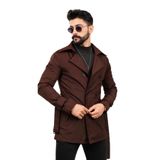 Gambocci Erkek Regular Fit Acı Kahve Rengi Trençkot Acı Kahverengi S