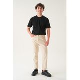 Gambocci Normal Bel Boyfriend Jean | Bol Kesim Erkek Kot Pantolon - Krem - 32